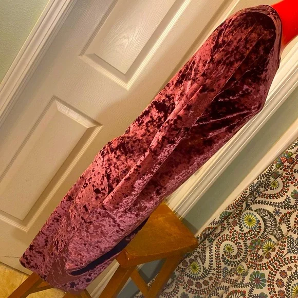 MICHAEL MICHAEL KORS Velur Purple Velvet Long Sleeve Dress - Picture 8 of 11